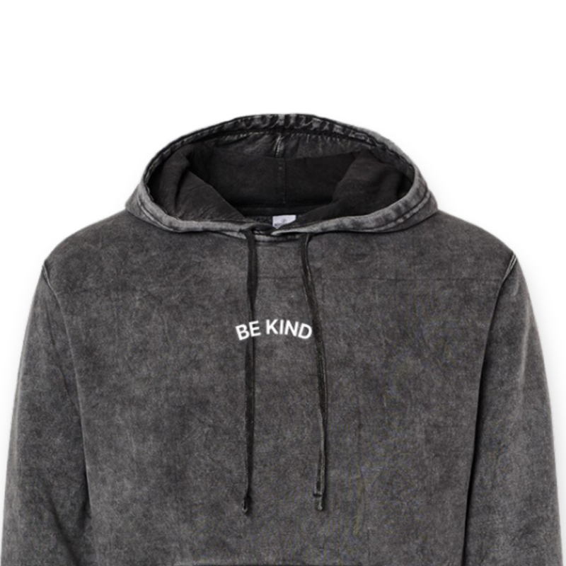 BE KIND - Mineral Wash Hooded Sweatshirt